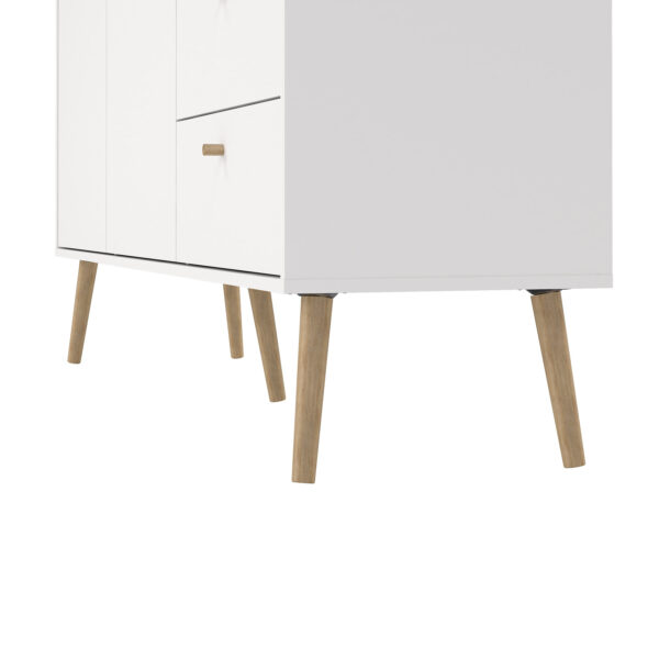 Cumbria Sideboard 2 Doors + 3 Drawers White - Image 9