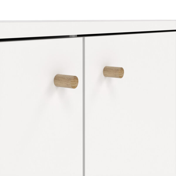 Cumbria Sideboard 2 Doors + 3 Drawers White - Image 7