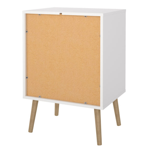 Cumbria Nightstand 1 Door + 1 Drawer White - Image 4
