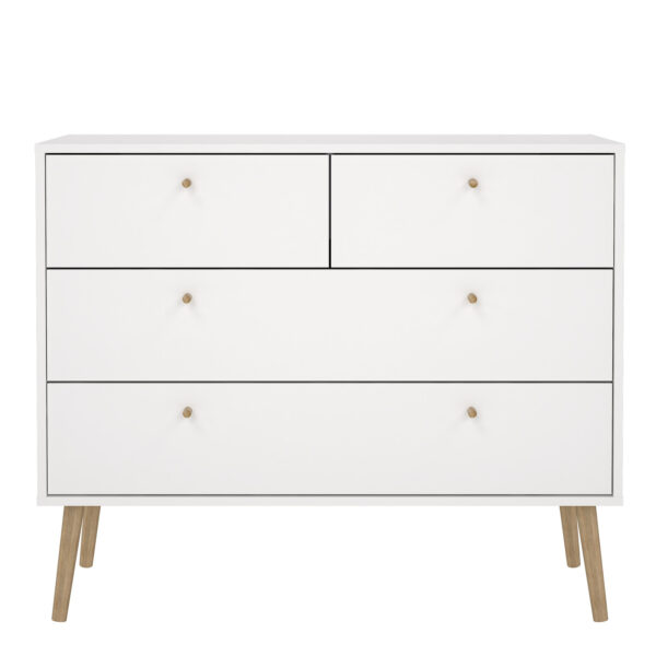 Cumbria Chest 2 + 2 Drawers White - Image 2