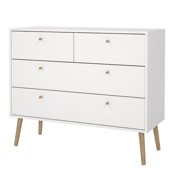 Cumbria Chest 2 + 2 Drawers White - Image 3
