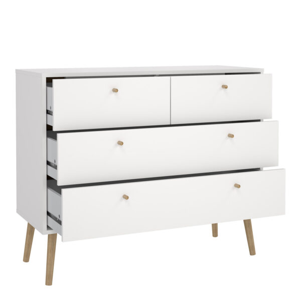 Cumbria Chest 2 + 2 Drawers White - Image 5