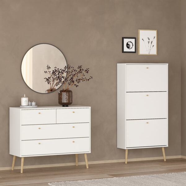 Cumbria Chest 2 + 2 Drawers White - Image 7