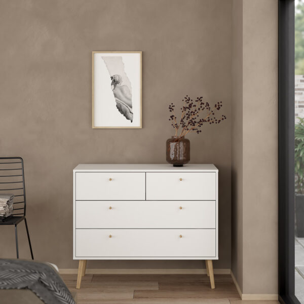 Cumbria Chest 2 + 2 Drawers White - Image 8