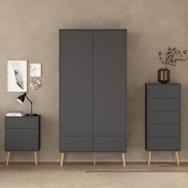 Cumbria Chest 5 Drawers Dark Grey - Image 7