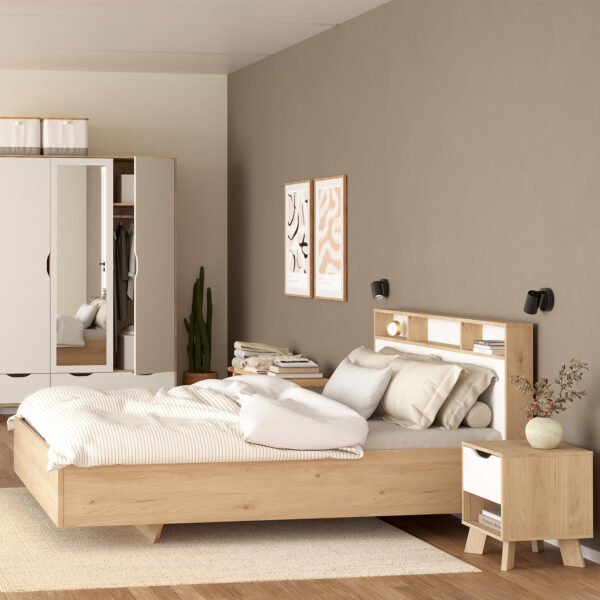Ikast Nightstand 1 Drawer in Jackson Hickory and White - Image 8