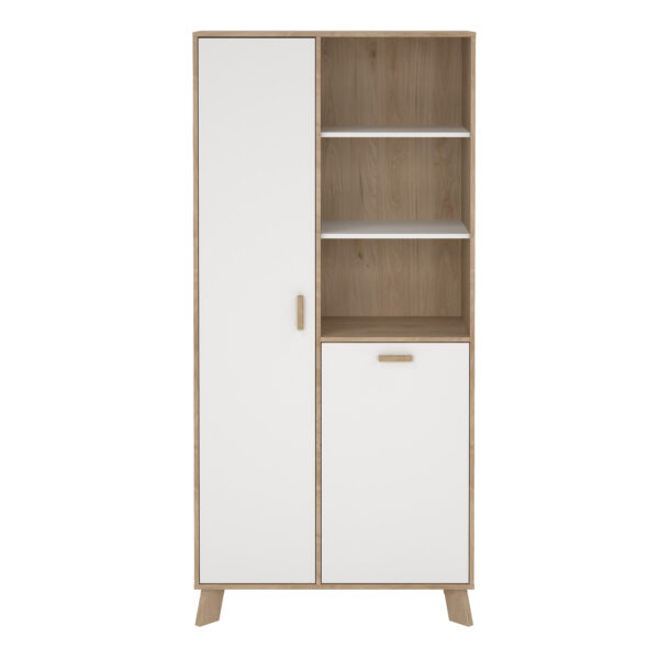 Ikast China Cabinet 2 Doors in Jackson Hickory and White - Image 3