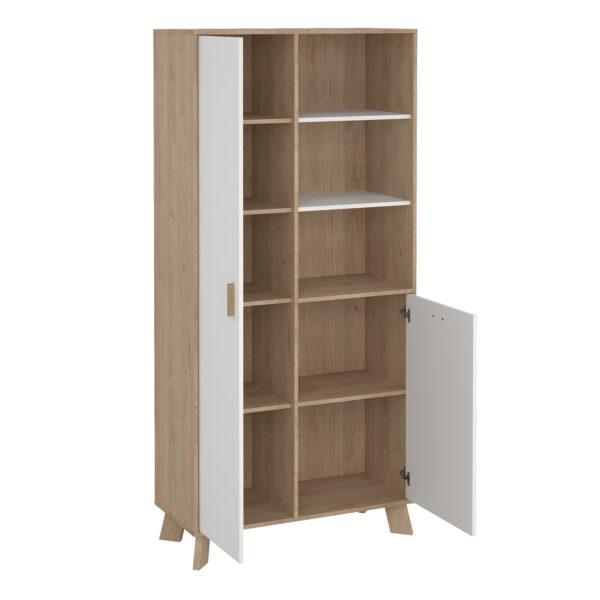 Ikast China Cabinet 2 Doors in Jackson Hickory and White - Image 7