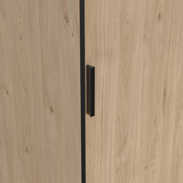Line Wardrobe with 2 Sliding Doors 1 Sliding Door with Mirror in Jackson Hickory Oak - Image 10