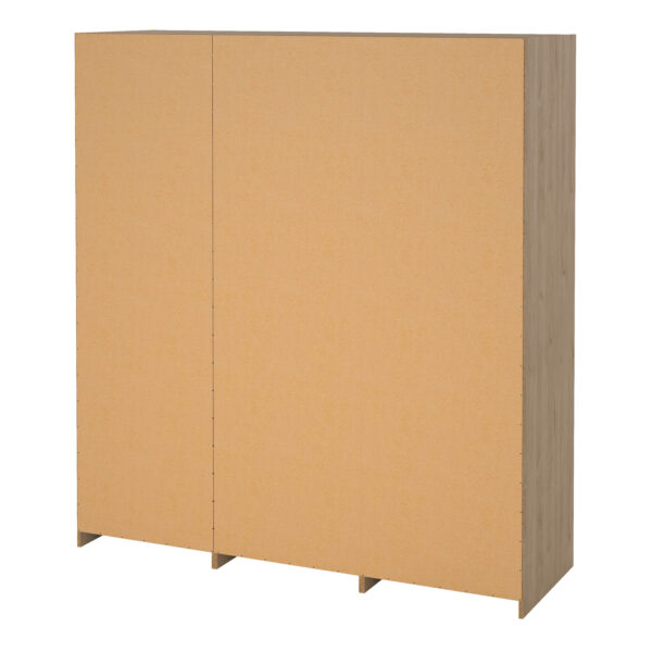Line Wardrobe with 2 Sliding Doors 1 Sliding Door with Mirror in Jackson Hickory Oak - Image 6
