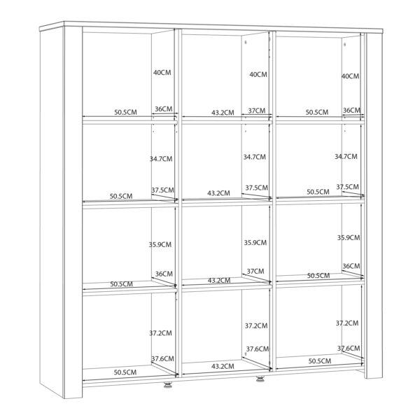 Bohol 3 Door Large Display Cabinet in Riviera Oak/Navy - Image 8