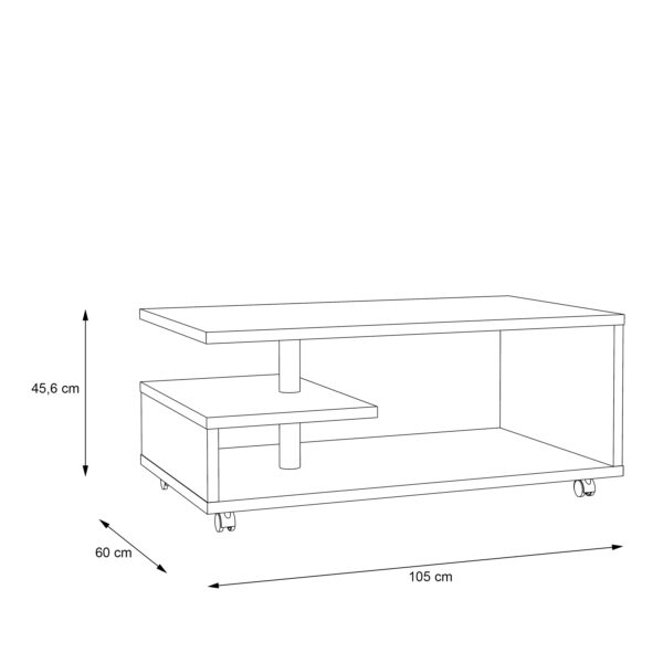 Bailey Coffee Table in Concrete Optic Dark Grey - Image 5