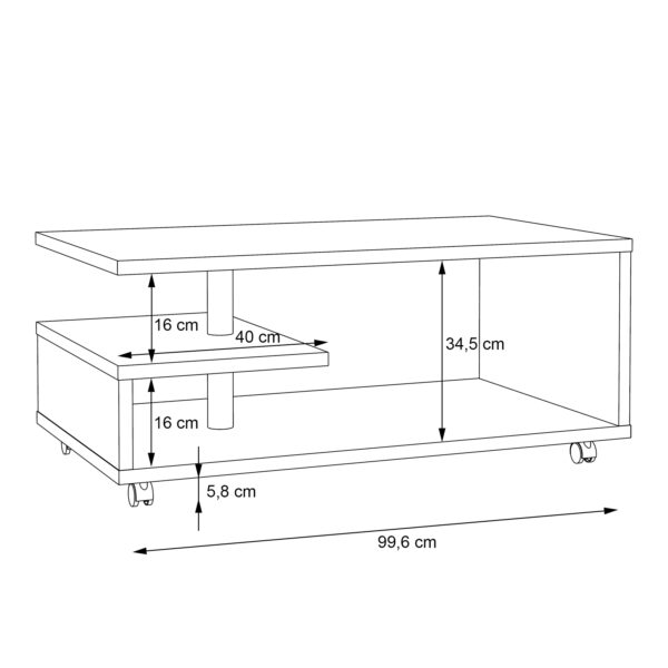 Bailey Coffee Table in Concrete Optic Dark Grey - Image 6
