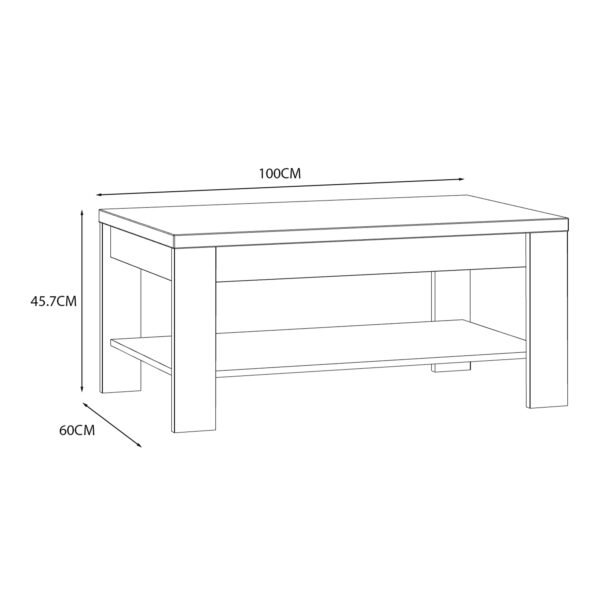 Bohol Coffee Table in Riviera Oak/White - Image 6