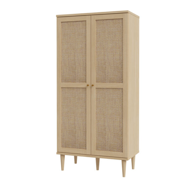 Calasetta 2 Door Display Cabinet in Rattan - Image 3