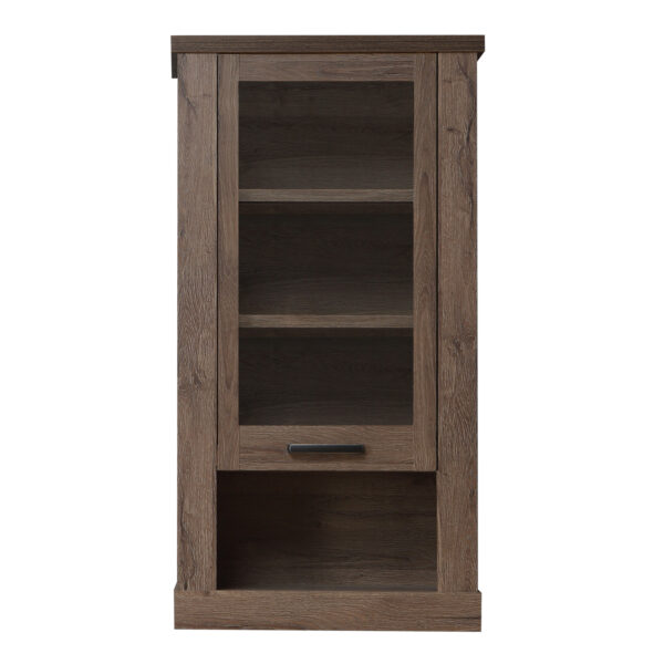 Corona 1 Door  Wall Display Cabinet in Tabak Oak - Image 2