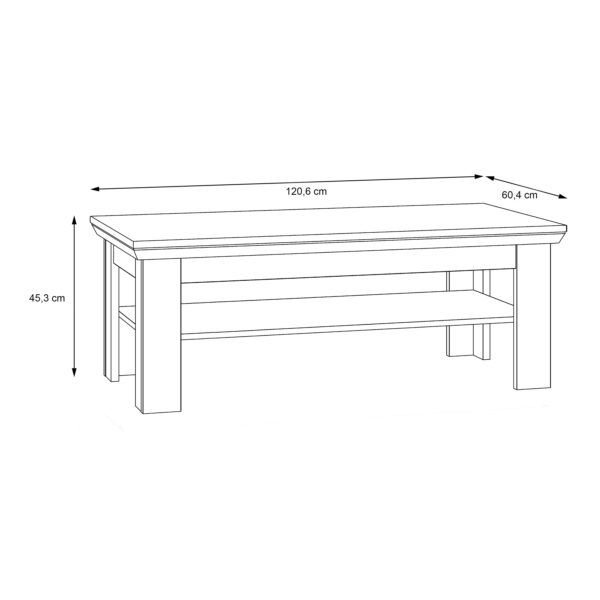 Illopa Coffee Table in Oak Nelson/Snowy Oak - Image 6