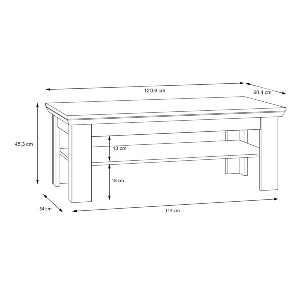 Illopa Coffee Table in Oak Nelson/Snowy Oak - Image 7