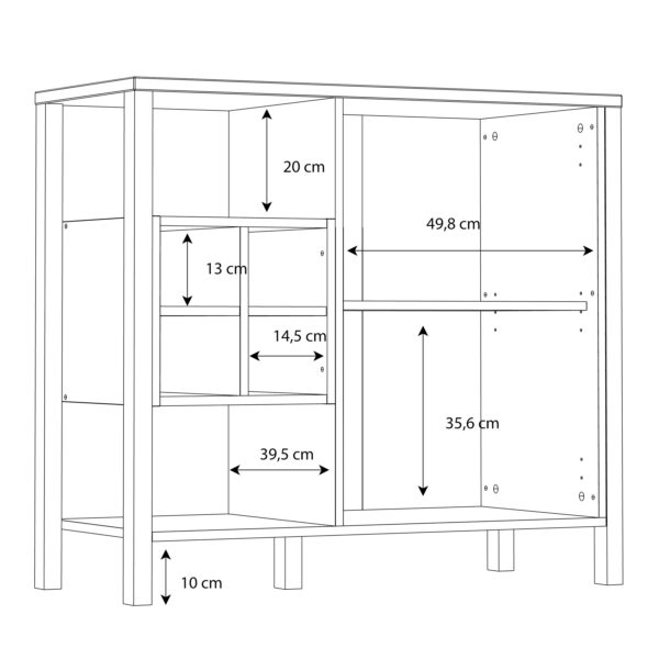 High Rock Storage/Display Chest in Matt Black/Riviera Oak - Image 11