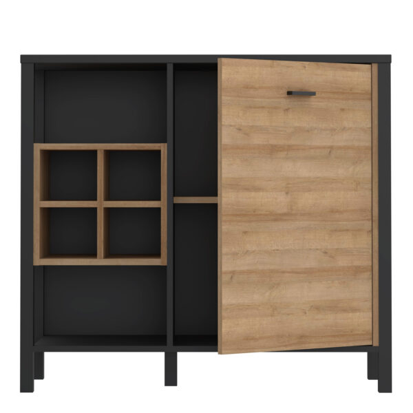 High Rock Storage/Display Chest in Matt Black/Riviera Oak - Image 5