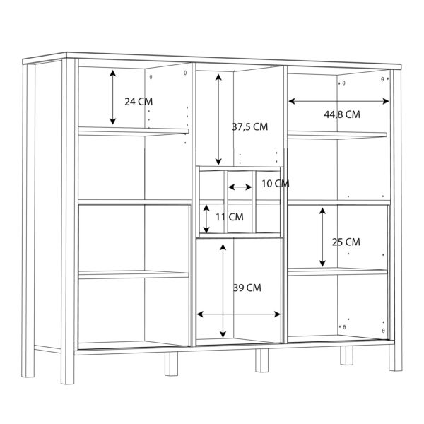 High Rock Shelf Unit in Matt Black/Riviera Oak - Image 11