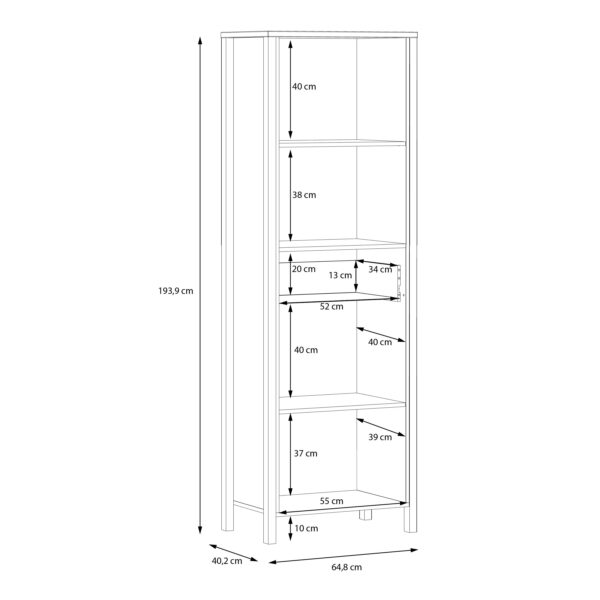 High Rock Shelf Unit in Matt Black/Riviera Oak - Image 10