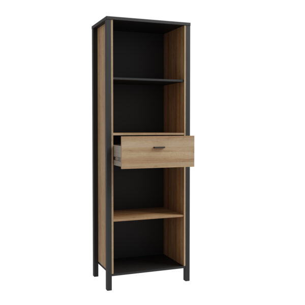 High Rock Shelf Unit in Matt Black/Riviera Oak - Image 5