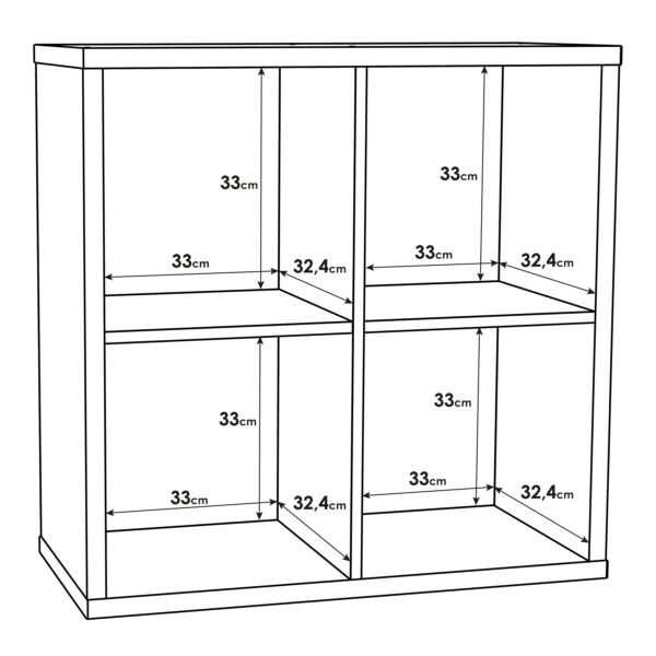 Mauro 2x2 Storage Unit in Matt White - Image 9