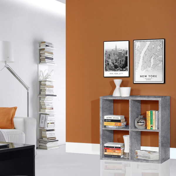 Mauro 2x2 Storage Unit in Concrete Grey - Image 2