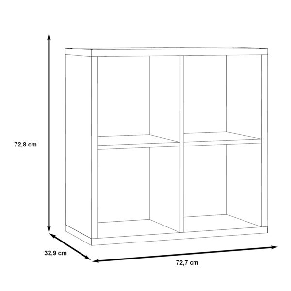Mauro 2x2 Storage Unit in Concrete Grey - Image 5