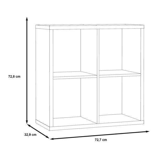 Mauro 2x2 Storage Unit in Matt Black - Image 7