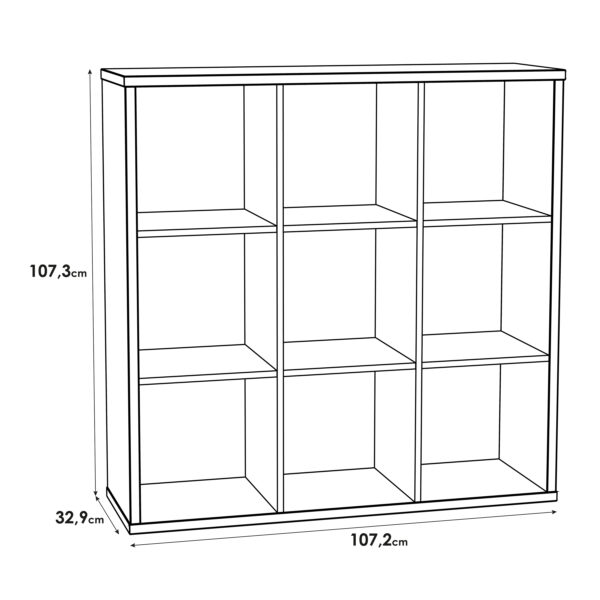 Mauro 3x3 Storage Unit in Matt White - Image 7