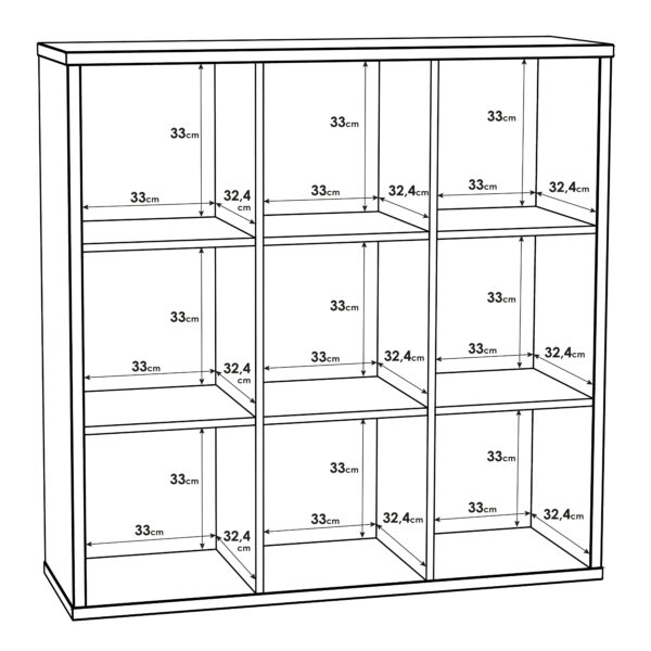 Mauro 3x3 Storage Unit in Matt White - Image 8