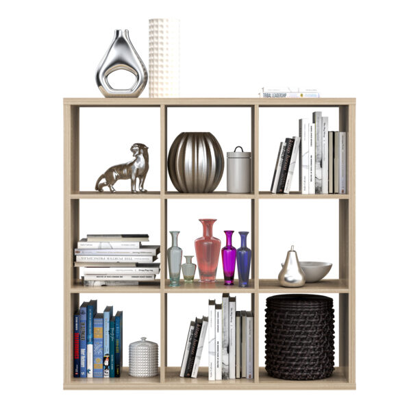 Mauro 3x3 Storage Unit in Sonoma Oak - Image 4