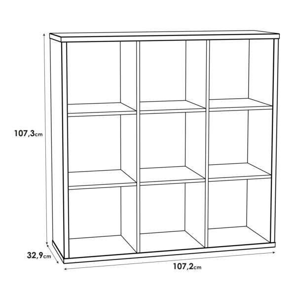 Mauro 3x3 Storage Unit in Sonoma Oak - Image 5