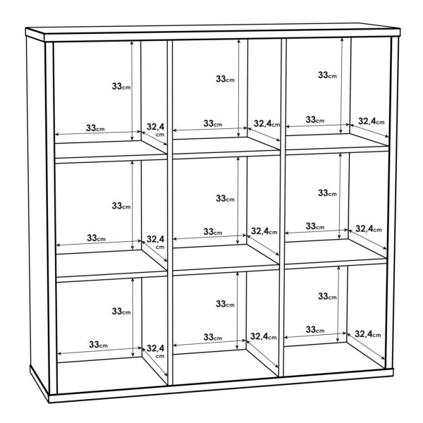 Mauro 3x3 Storage Unit in Sonoma Oak - Image 6