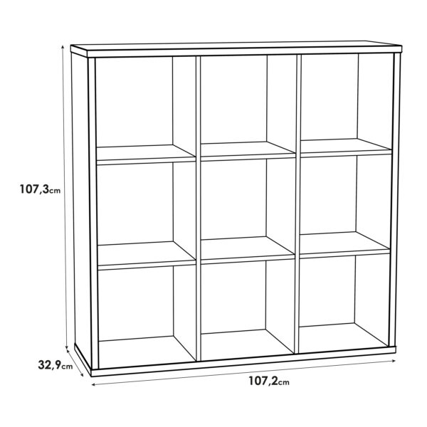 Mauro 3x3 Storage Unit in Concrete Grey - Image 3