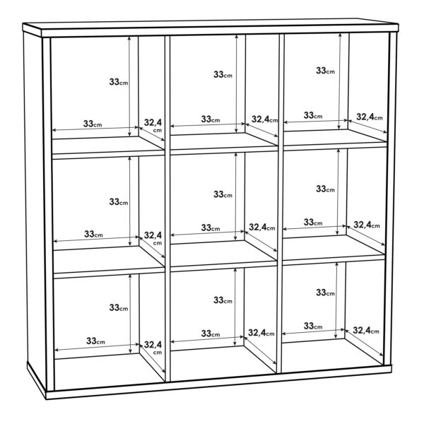 Mauro 3x3 Storage Unit in Concrete Grey - Image 4