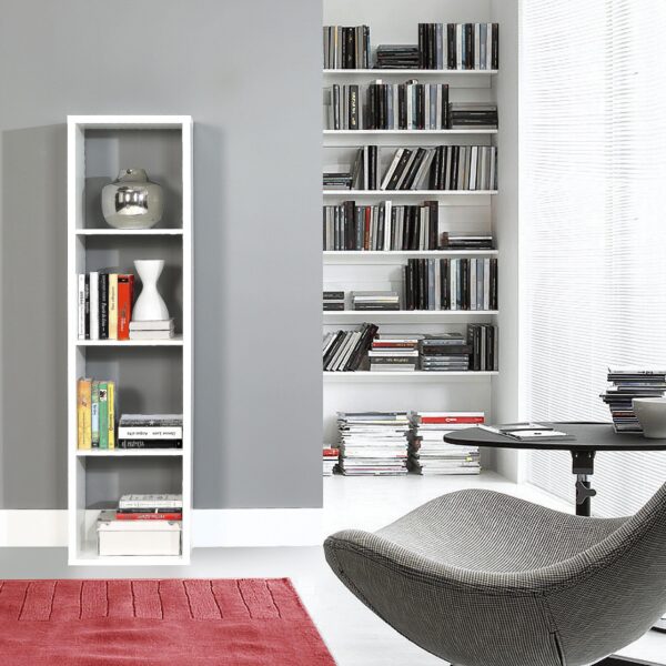 Mauro 3 Shelves Storage Unit in Matt White - Image 4