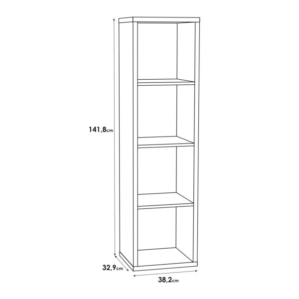 Mauro 3 Shelves Storage Unit in Matt White - Image 7