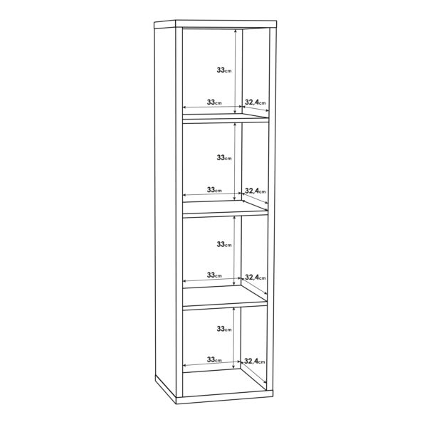 Mauro 3 Shelves Storage Unit in Matt White - Image 8