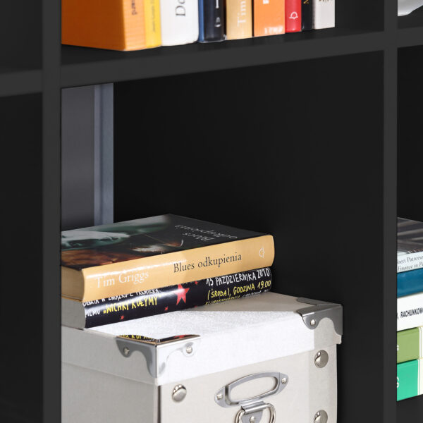 Mauro 3 Shelves Storage Unit in Matt Black - Image 6