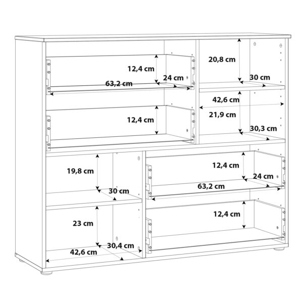 Sienna Abstract Chest of in White/White High Gloss - Image 12