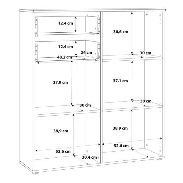 Sienna Chest of Drawers in White/White High Gloss - Image 11