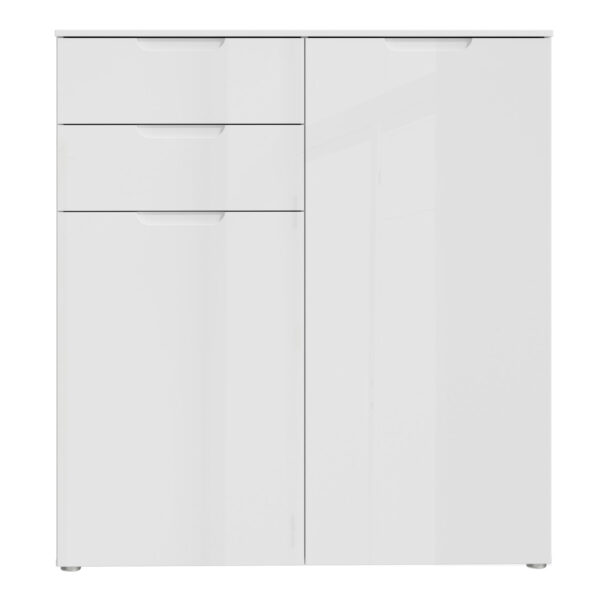 Sienna Chest of Drawers in White/White High Gloss - Image 2