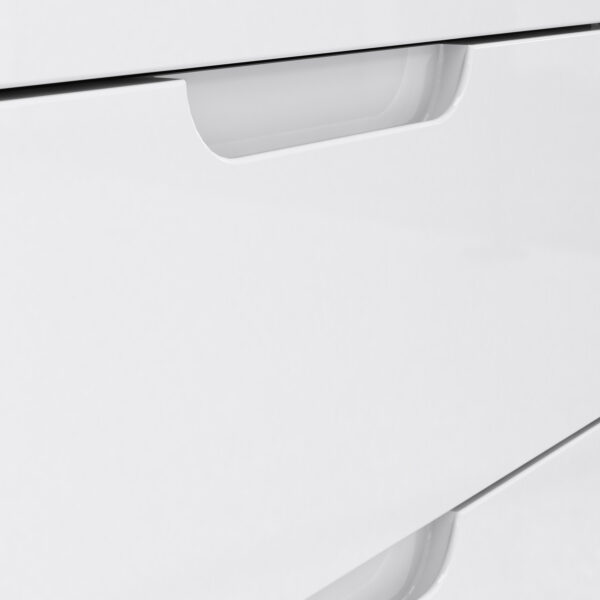 Sienna Chest of Drawers in White/White High Gloss - Image 9