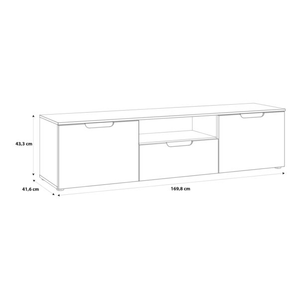 Sienna TV Unit  in White/White High Gloss - Image 8