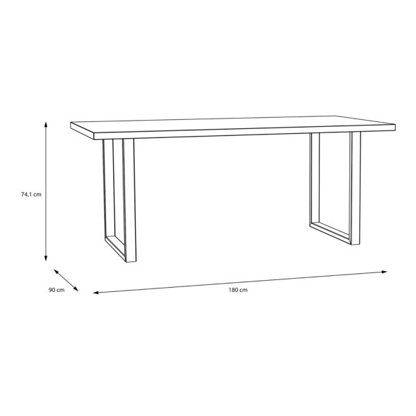 Nikomedes Dining Table in Bartex Oak - Image 5