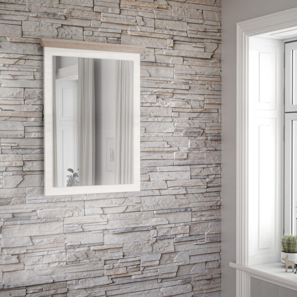 Illopa Mirror in Oak Nelson/Snowy Oak - Image 4