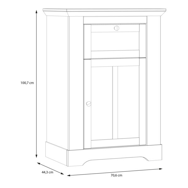 Illopa Chest of Drawers in Oak Nelson/Snowy Oak - Image 8